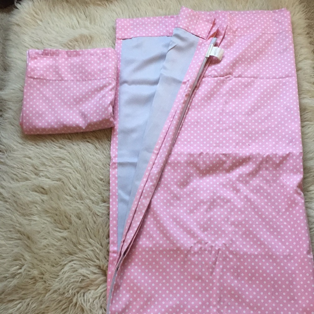 Pottery Barn polka dot curtain panel